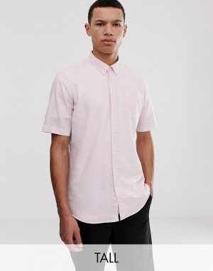 Льняная рубашка с короткими рукавами Tall-Розовый French Connection