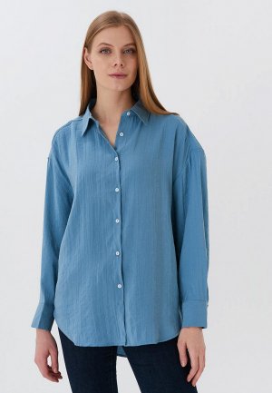 Рубашка Lelio oversize. Цвет: голубой