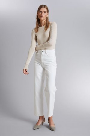 Зауженные джинсы , белый H&M