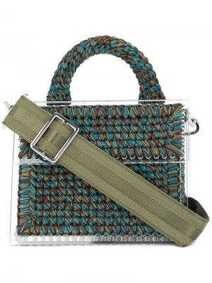 Маленькая плетеная сумка Copacabana 0711. Цвет: зеленый