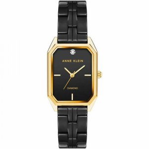Наручные часы Diamond 4034GPBK, золотой, черный ANNE KLEIN. Цвет: золотистый/черный/черный-золотой