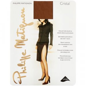 Колготки Cristal 30, 30 den, размер 2, коричневый, бежевый Philippe Matignon. Цвет: коричневый
