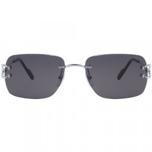 Солнцезащитные очки 0330S 004, серый, серебряный Cartier. Цвет: серый/серебристый/черный