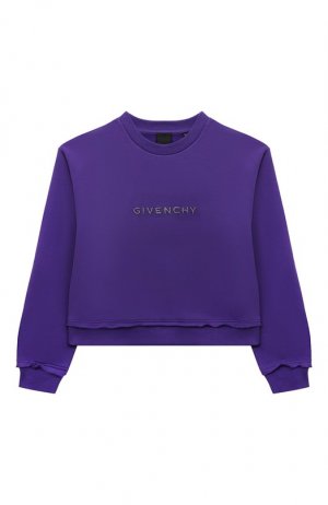 Хлопковый свитшот Givenchy. Цвет: фиолетовый