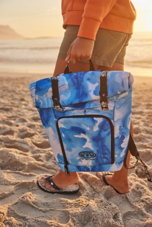 Roll Top Cool Bag Складной дорожный рюкзак с регулируемым плечевым ремнем , синий Animal