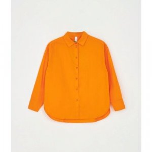 Рубашка , размер 140, оранжевый Sela. Цвет: оранжевый/персиковый