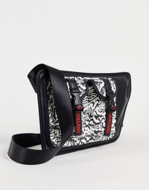 Черная сумка через плечо с принтом логотипа -Черный цвет House of Holland