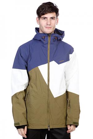 Куртка Snow Jacket Gates Men Olive Zimtstern. Цвет: белый,зеленый,синий
