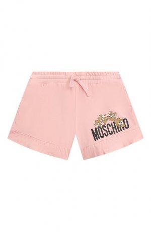 Хлопковые шорты Moschino. Цвет: розовый