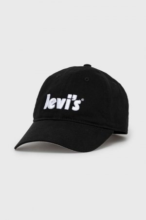 Хлопчатобумажная шапка Levi's, черный Levi's