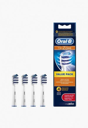 Комплект насадок для зубной щетки Oral B TriZone EB 30-4 (4 шт.). Цвет: белый