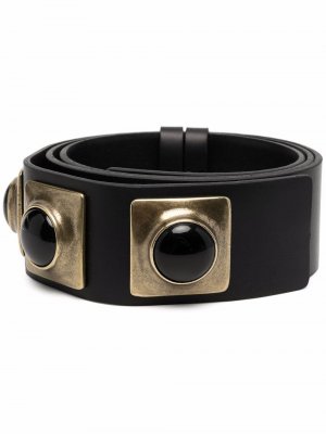 Crown Me studded leather belt ETRO. Цвет: черный