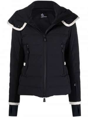 Лыжная куртка Lamoura с контрастной отделкой Moncler Grenoble. Цвет: черный