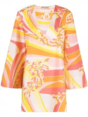 Пляжное платье мини с принтом Lily Emilio Pucci. Цвет: оранжевый