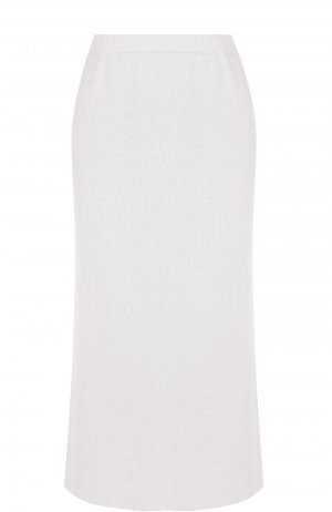 Однотонная юбка-миди из смеси шелка и кашемира Tse. Цвет: серый