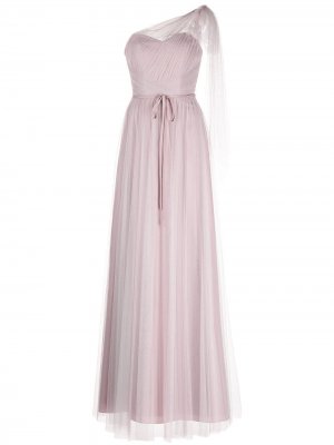 Вечернее платье с тюлем Marchesa Notte Bridesmaids. Цвет: розовый