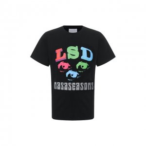 Хлопковая футболка Nasaseasons. Цвет: чёрный