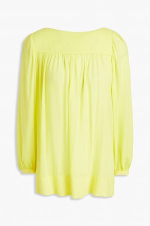 Блуза Nitty из крепа со сборками , пастельно-желтый Rodebjer