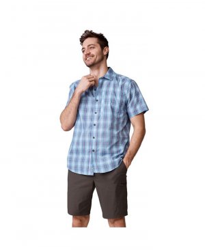 Мужская рубашка из поплина с короткими рукавами , цвет Airy blue Free Country
