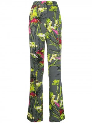 Прямые брюки с цветочным принтом Blumarine