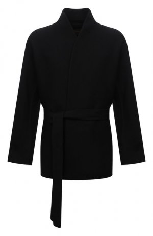 Шерстяное пальто Zegna. Цвет: чёрный