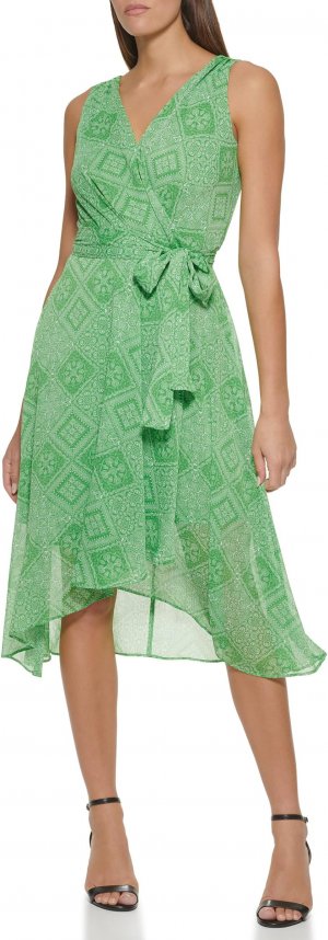 Шифоновое платье-платок в стиле пэчворк , цвет New Leaf/Ivory Tommy Hilfiger