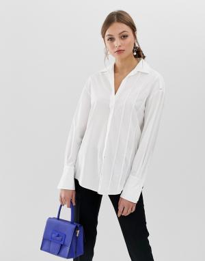 Рубашка с контрастными полосками Sportmax Code-Белый CODE
