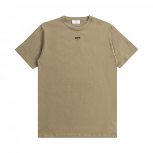 Узкая футболка с короткими рукавами Off Stitch, цвет Бежевый/Черный Off-White