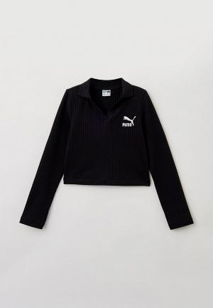 Пуловер PUMA CLASSICS Ribbed V-Collar Tee G Blac. Цвет: черный