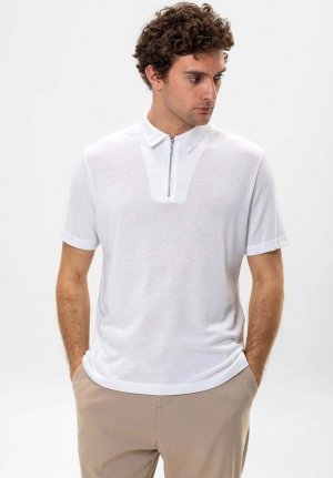 Рубашка-поло ZIPPERED , цвет white Antioch