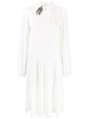 Плиссированное расклешенное платье с длинными рукавами Nº21. Цвет: белый
