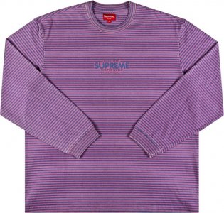 Лонгслив Micro Stripe Long-Sleeve Top 'Pink', розовый Supreme
