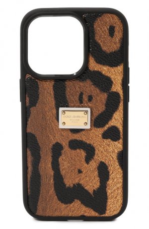Чехол для iPhone 14 Pro Dolce & Gabbana. Цвет: коричневый