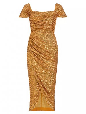 Платье миди Yuda с пайетками , цвет gold as pictured Chiara Boni La Petite Robe