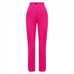 Шерстяные брюки Dolce & Gabbana. Цвет: розовый