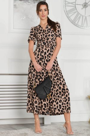 Платье макси Quaya из джерси с леопардовым принтом Jolie Moi
