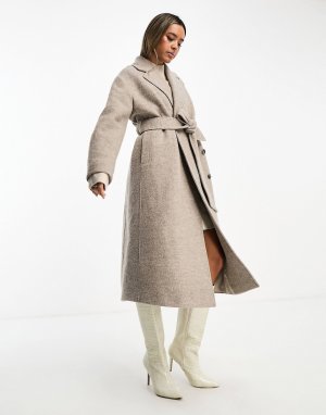 Пальто Belted Wool, светло-серый & Other Stories