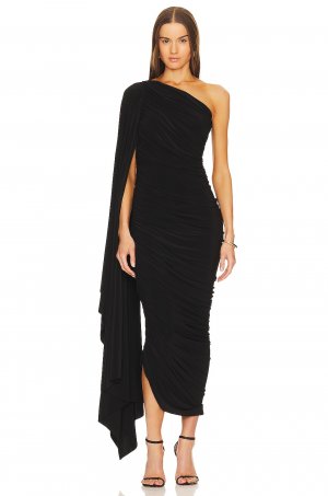 Платье Diana Gown W/ Sleeve, черный Norma Kamali