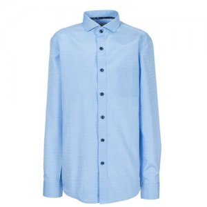 Школьная рубашка , размер 122-128, голубой Tsarevich. Цвет: голубой