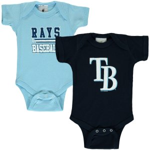 Комбинезон-боди Tampa Bay Rays из двух частей, мягкий, как виноград, темно-синий/голубой для новорожденных и младенцев Unbranded