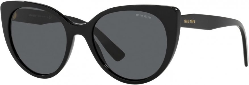 Солнцезащитные очки 0MU 04XS , цвет Black/Dark Grey Miu