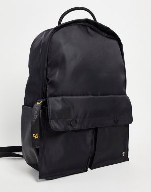 Черный рюкзак в утилитарном стиле -Черный цвет Farah