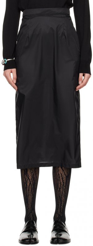 Черная юбка-миди с вентиляцией Maison Margiela