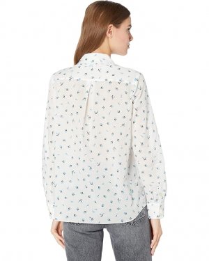 Рубашка Ruffle Garden Ditsy Shirt, цвет French Cream Kate Spade New York