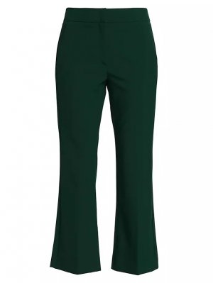 Укороченные расклешенные брюки Curzio, темно-зеленый Marella