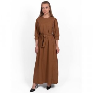 Платье , повседневное, макси, размер 44, коричневый Emma&Gaia. Цвет: коричневый