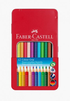 Набор карандашей Faber-Castell Grip, цветные, трехгранные, 12 цв.. Цвет: разноцветный