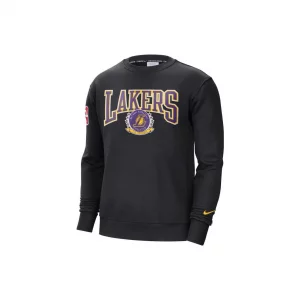 Мужской пуловер на флисовой подкладке с буквенным принтом Los Angeles Lakers, черный DN4905-010 Nike