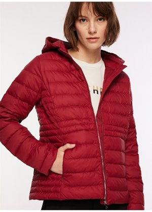 Красное женское пальто Tommy Hilfiger