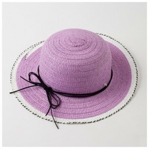 Шляпа для девочки MINAKU «Куколка», цвет фиолетовый, размер 50. Цвет: фиолетовый
